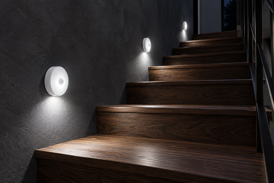 Glowent motion sensor light used on stairs